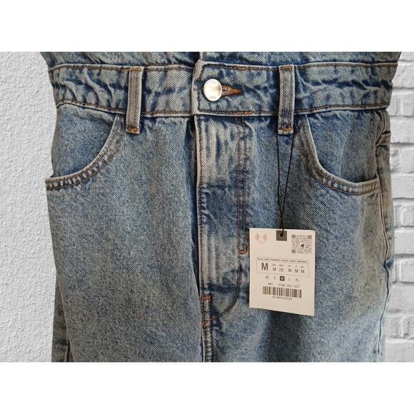 ZARA Women's Mid-Blue Denim Jumpsuit - Size Medium - NWT - Picture 4 of 8